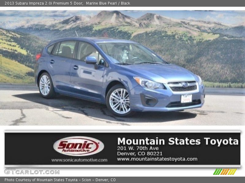 Marine Blue Pearl / Black 2013 Subaru Impreza 2.0i Premium 5 Door