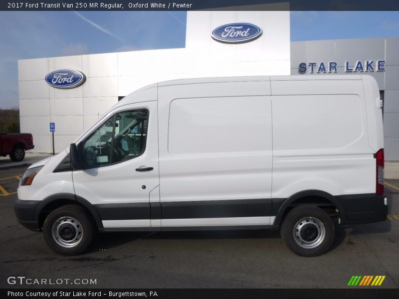 Oxford White / Pewter 2017 Ford Transit Van 250 MR Regular
