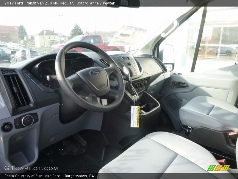 Oxford White / Pewter 2017 Ford Transit Van 250 MR Regular