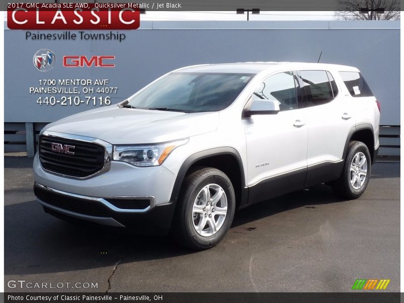 Quicksilver Metallic / Jet Black 2017 GMC Acadia SLE AWD