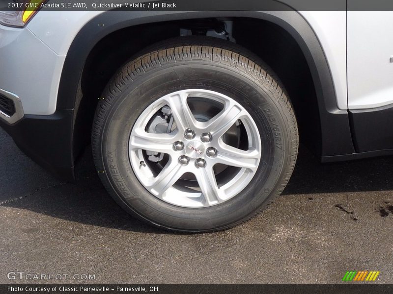 Quicksilver Metallic / Jet Black 2017 GMC Acadia SLE AWD