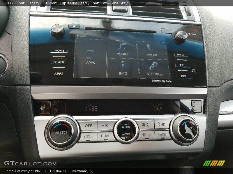 Controls of 2017 Legacy 2.5i Sport