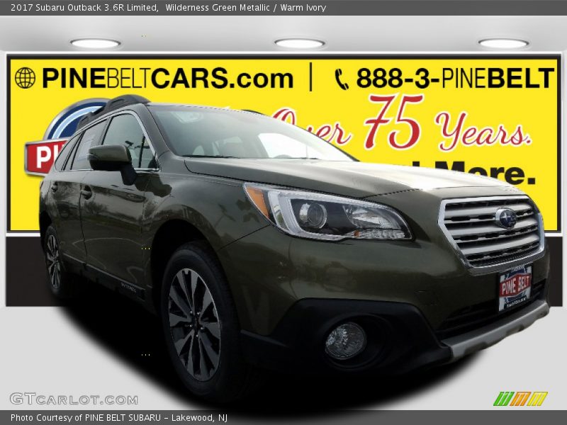 Wilderness Green Metallic / Warm Ivory 2017 Subaru Outback 3.6R Limited