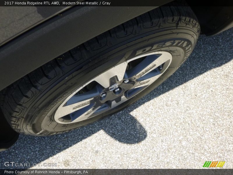 Modern Steel Metallic / Gray 2017 Honda Ridgeline RTL AWD