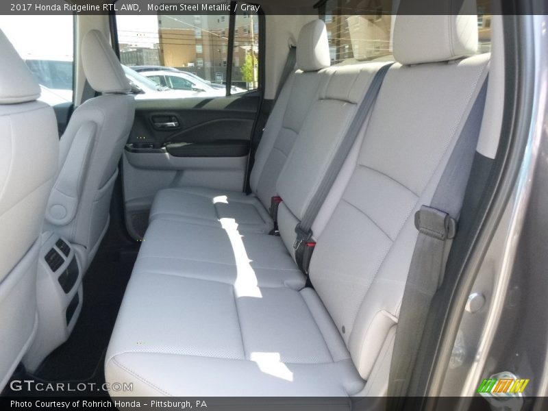 Modern Steel Metallic / Gray 2017 Honda Ridgeline RTL AWD