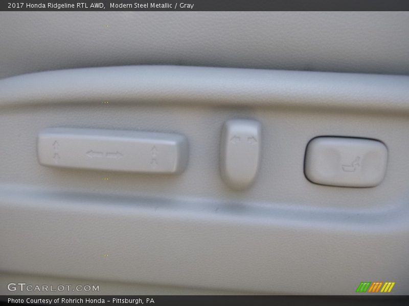 Modern Steel Metallic / Gray 2017 Honda Ridgeline RTL AWD