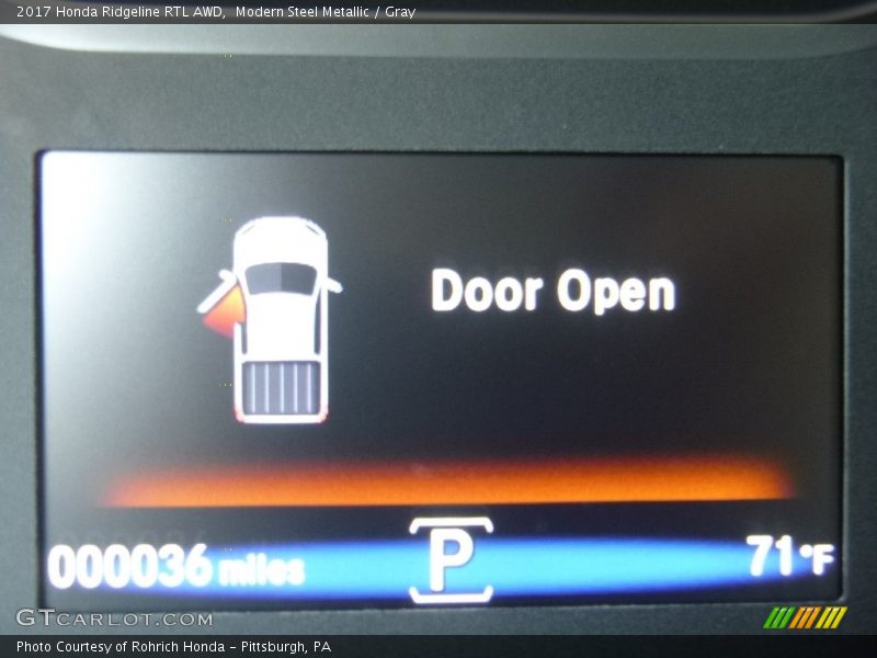 Modern Steel Metallic / Gray 2017 Honda Ridgeline RTL AWD