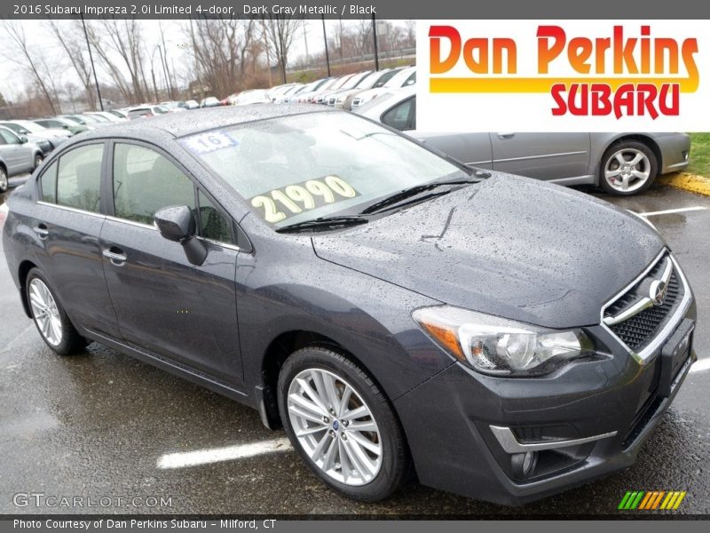 Dark Gray Metallic / Black 2016 Subaru Impreza 2.0i Limited 4-door