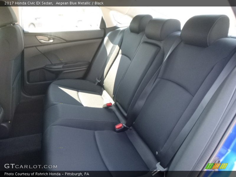 Aegean Blue Metallic / Black 2017 Honda Civic EX Sedan