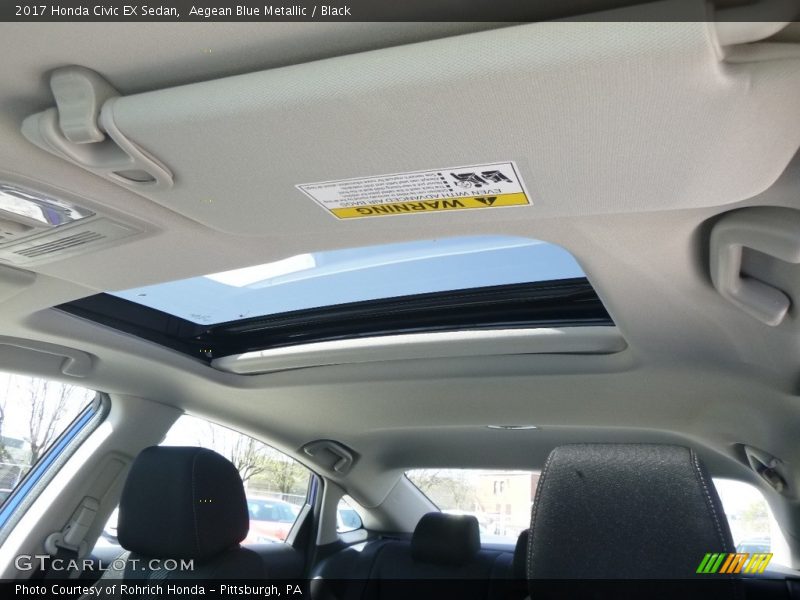Aegean Blue Metallic / Black 2017 Honda Civic EX Sedan