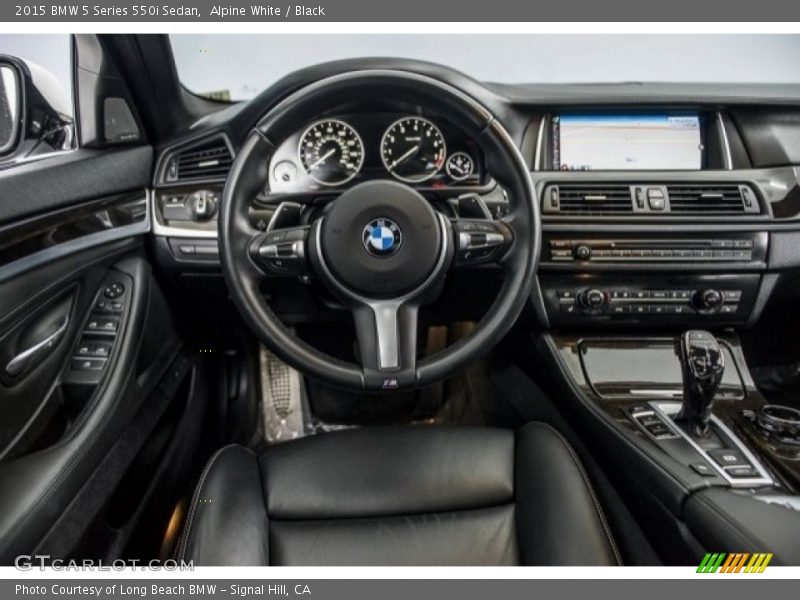 Alpine White / Black 2015 BMW 5 Series 550i Sedan