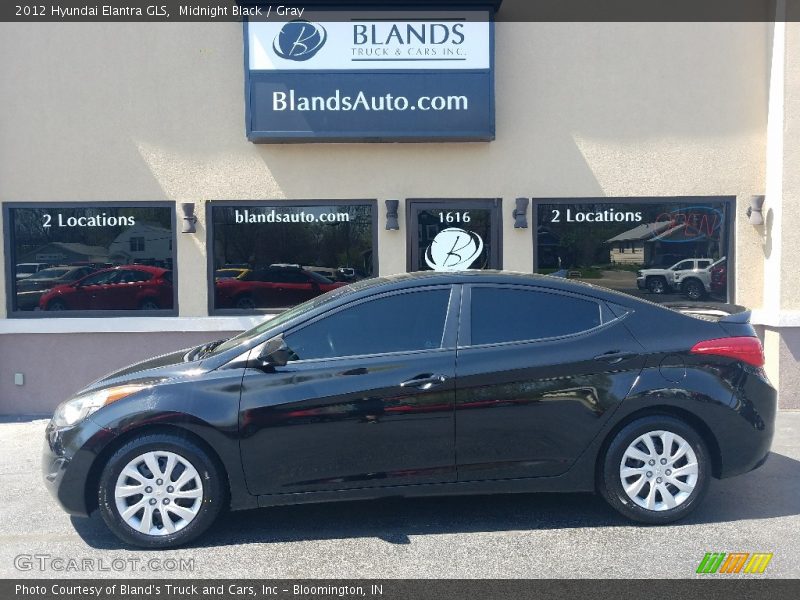 Midnight Black / Gray 2012 Hyundai Elantra GLS