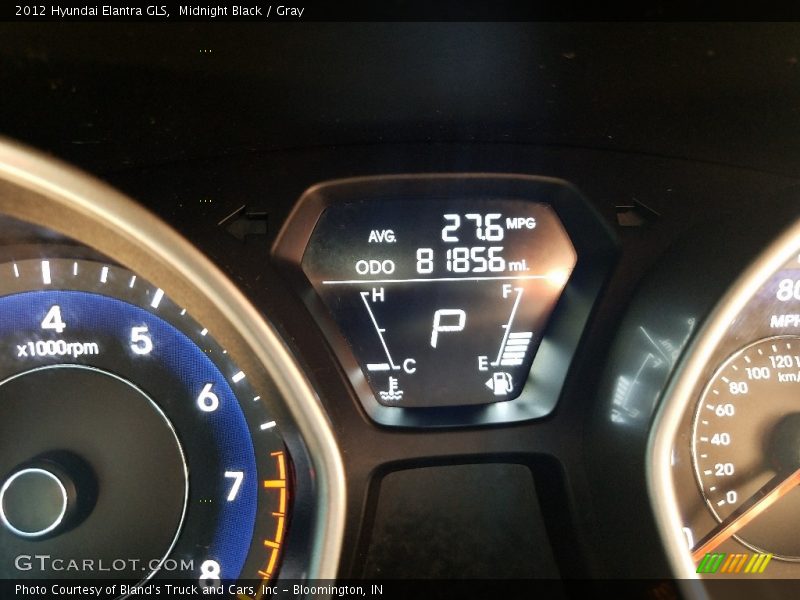 Midnight Black / Gray 2012 Hyundai Elantra GLS
