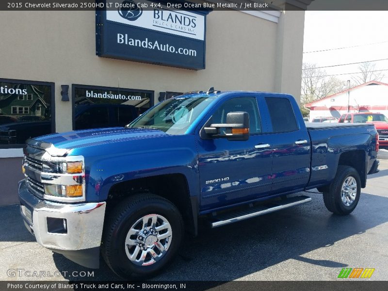 Deep Ocean Blue Metallic / Jet Black 2015 Chevrolet Silverado 2500HD LT Double Cab 4x4