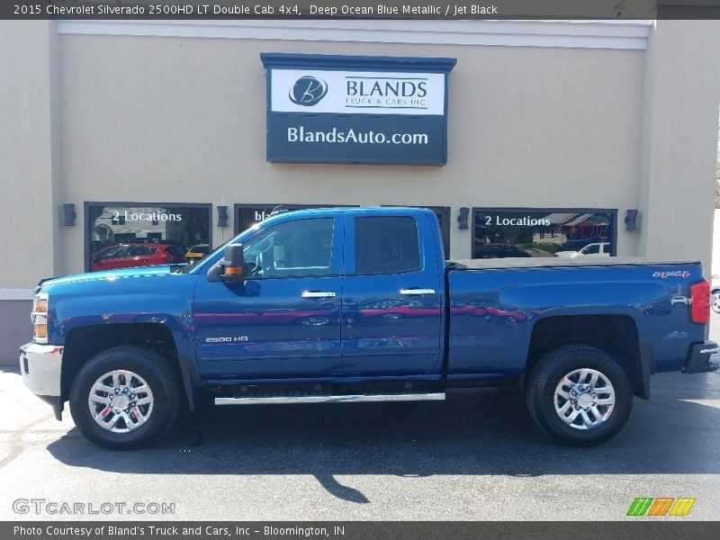 Deep Ocean Blue Metallic / Jet Black 2015 Chevrolet Silverado 2500HD LT Double Cab 4x4