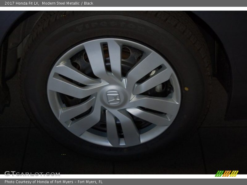 Modern Steel Metallic / Black 2017 Honda Fit LX