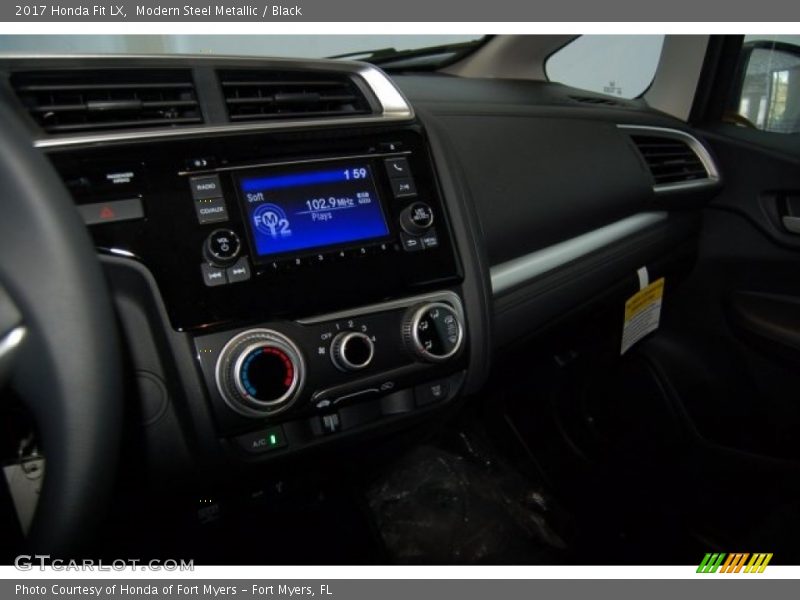 Modern Steel Metallic / Black 2017 Honda Fit LX