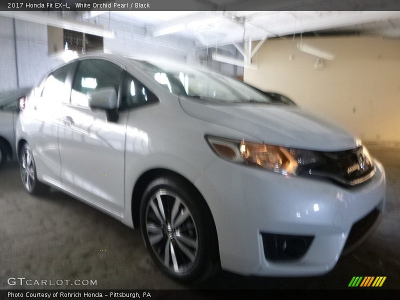 White Orchid Pearl / Black 2017 Honda Fit EX-L