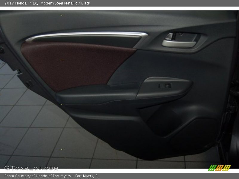 Modern Steel Metallic / Black 2017 Honda Fit LX