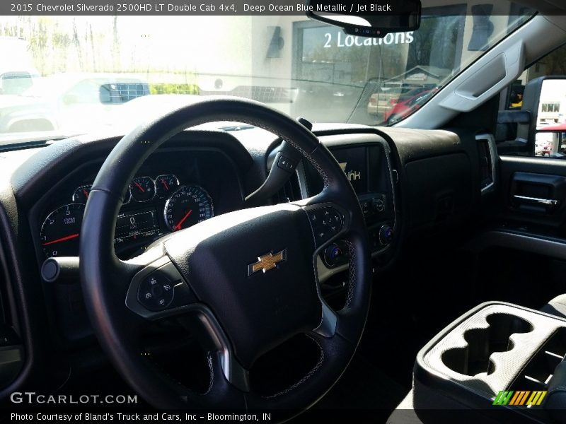 Deep Ocean Blue Metallic / Jet Black 2015 Chevrolet Silverado 2500HD LT Double Cab 4x4