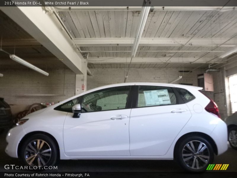 White Orchid Pearl / Black 2017 Honda Fit EX-L
