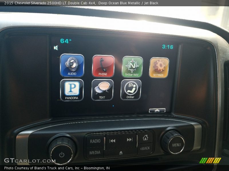 Deep Ocean Blue Metallic / Jet Black 2015 Chevrolet Silverado 2500HD LT Double Cab 4x4