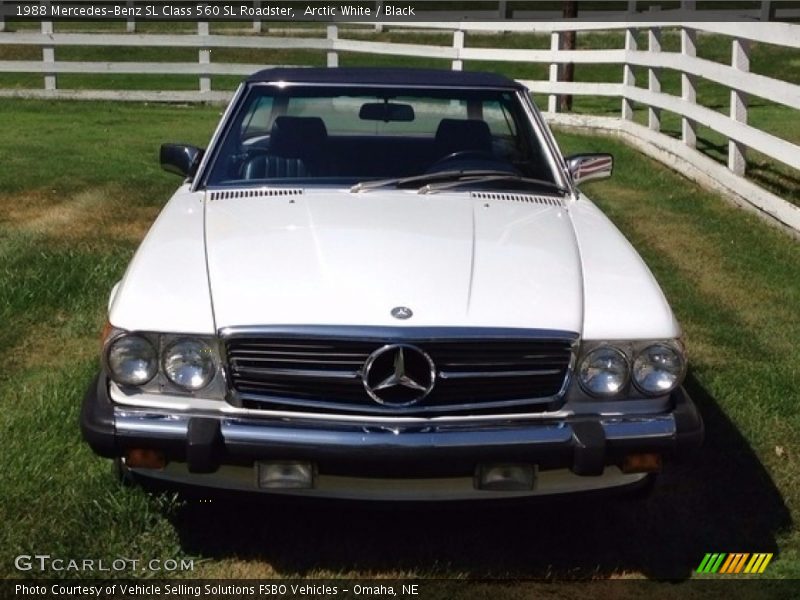 Arctic White / Black 1988 Mercedes-Benz SL Class 560 SL Roadster