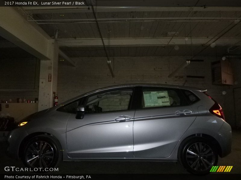 Lunar Silver Pearl / Black 2017 Honda Fit EX