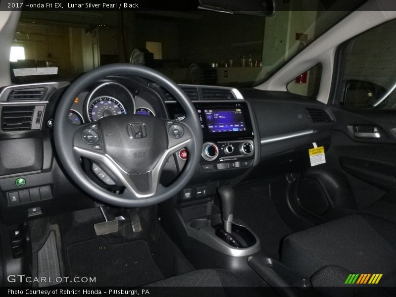 Lunar Silver Pearl / Black 2017 Honda Fit EX