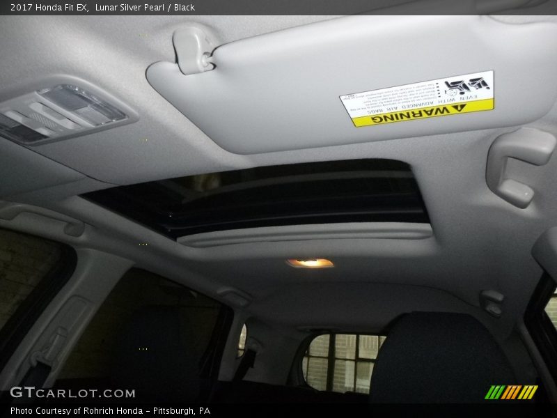 Lunar Silver Pearl / Black 2017 Honda Fit EX