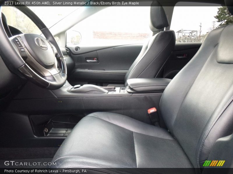 Silver Lining Metallic / Black/Ebony Birds Eye Maple 2013 Lexus RX 450h AWD