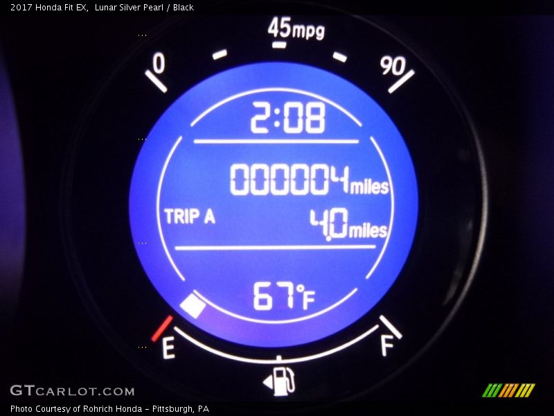 Lunar Silver Pearl / Black 2017 Honda Fit EX