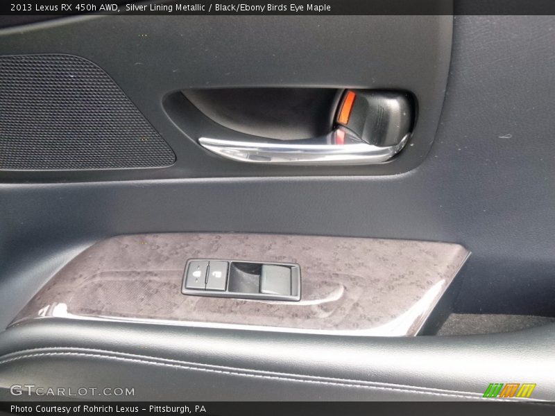 Silver Lining Metallic / Black/Ebony Birds Eye Maple 2013 Lexus RX 450h AWD