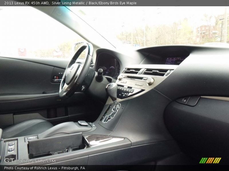 Silver Lining Metallic / Black/Ebony Birds Eye Maple 2013 Lexus RX 450h AWD