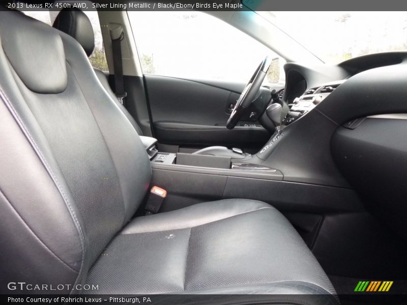 Silver Lining Metallic / Black/Ebony Birds Eye Maple 2013 Lexus RX 450h AWD