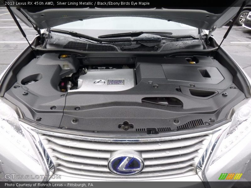 Silver Lining Metallic / Black/Ebony Birds Eye Maple 2013 Lexus RX 450h AWD