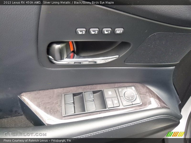 Silver Lining Metallic / Black/Ebony Birds Eye Maple 2013 Lexus RX 450h AWD