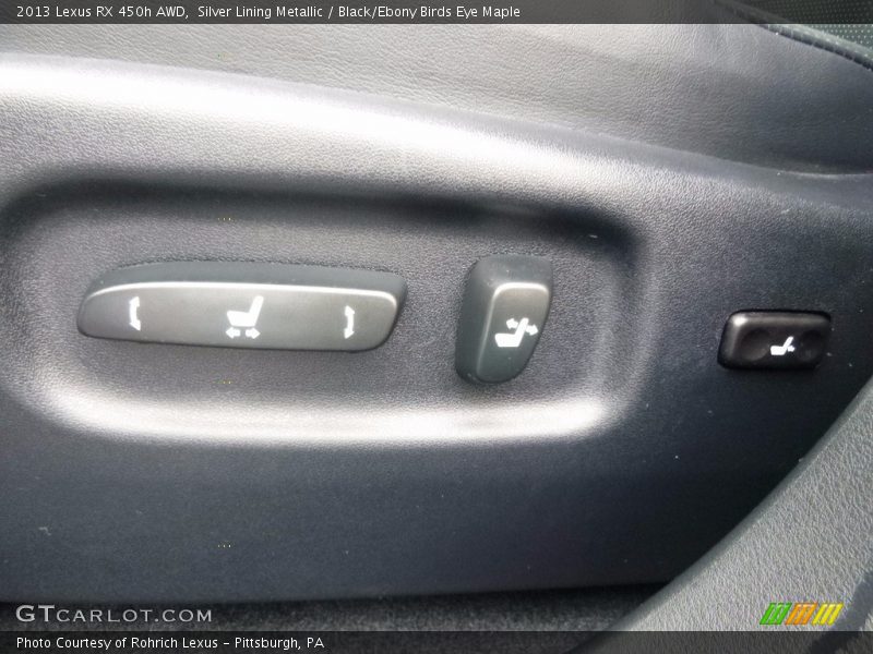 Silver Lining Metallic / Black/Ebony Birds Eye Maple 2013 Lexus RX 450h AWD