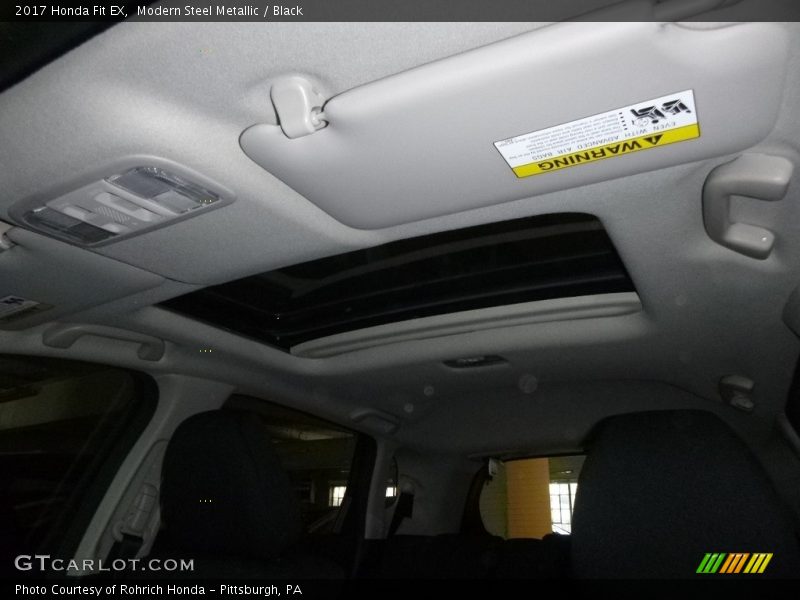 Modern Steel Metallic / Black 2017 Honda Fit EX