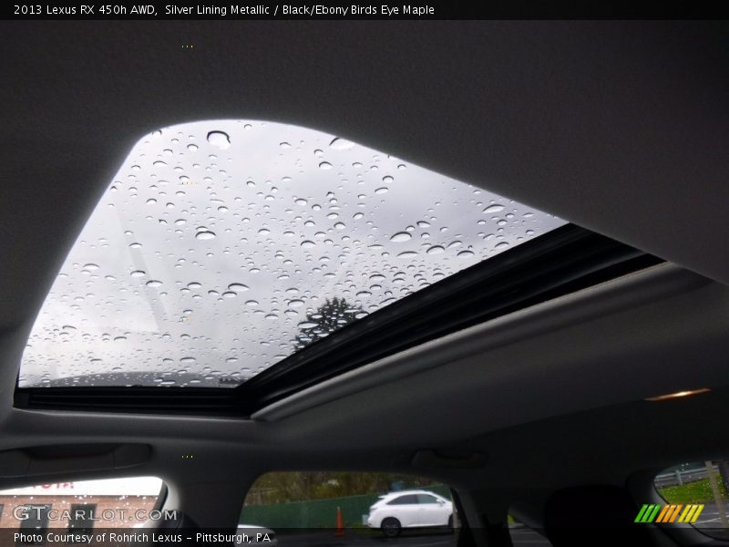 Silver Lining Metallic / Black/Ebony Birds Eye Maple 2013 Lexus RX 450h AWD