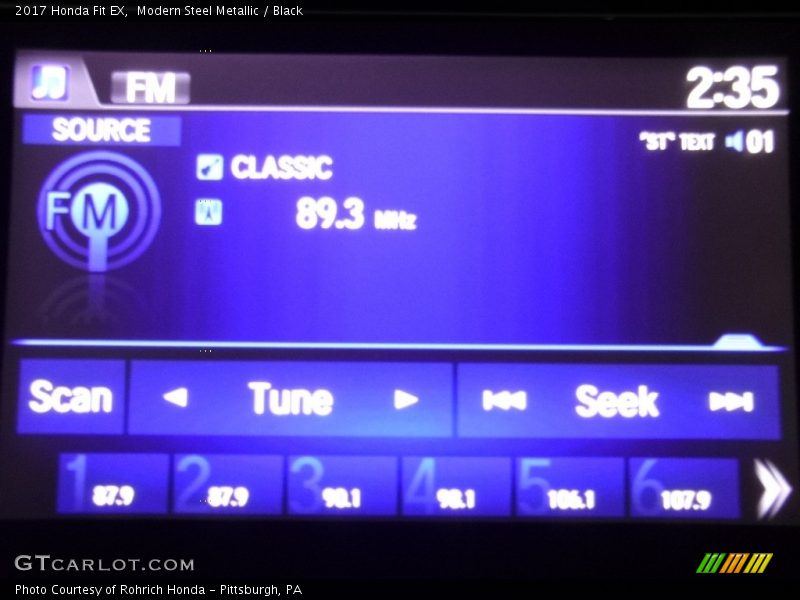 Modern Steel Metallic / Black 2017 Honda Fit EX
