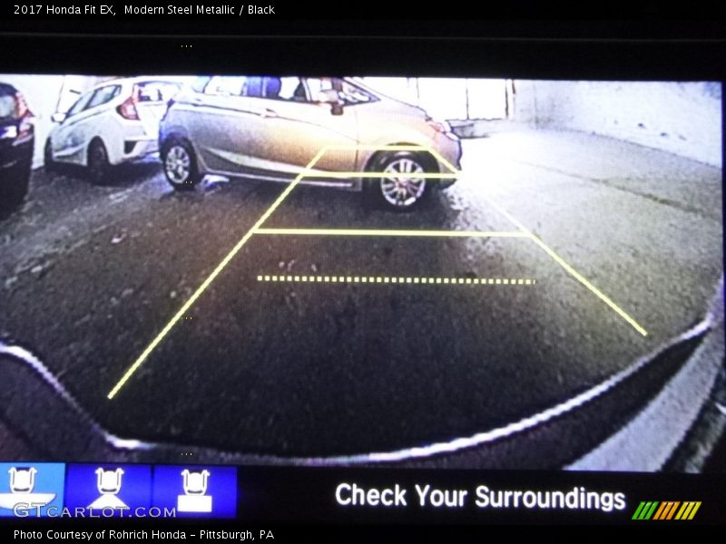 Modern Steel Metallic / Black 2017 Honda Fit EX