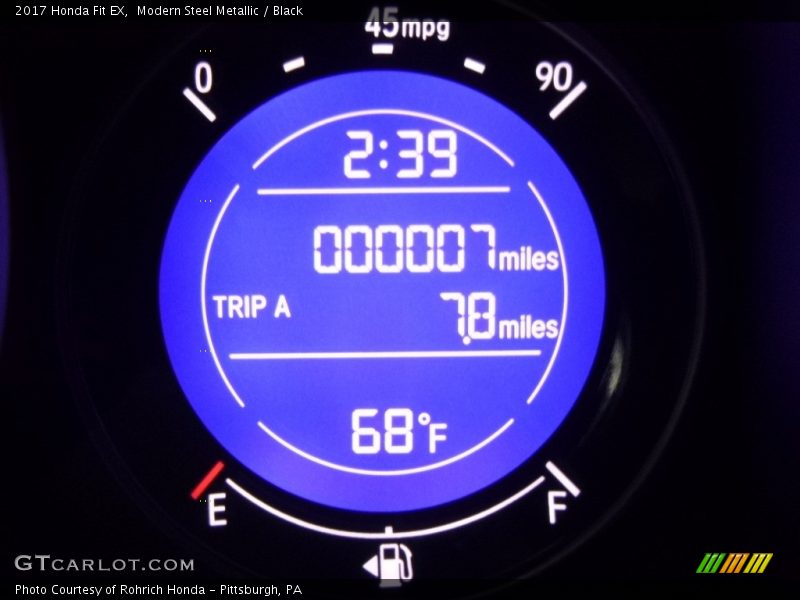 Modern Steel Metallic / Black 2017 Honda Fit EX