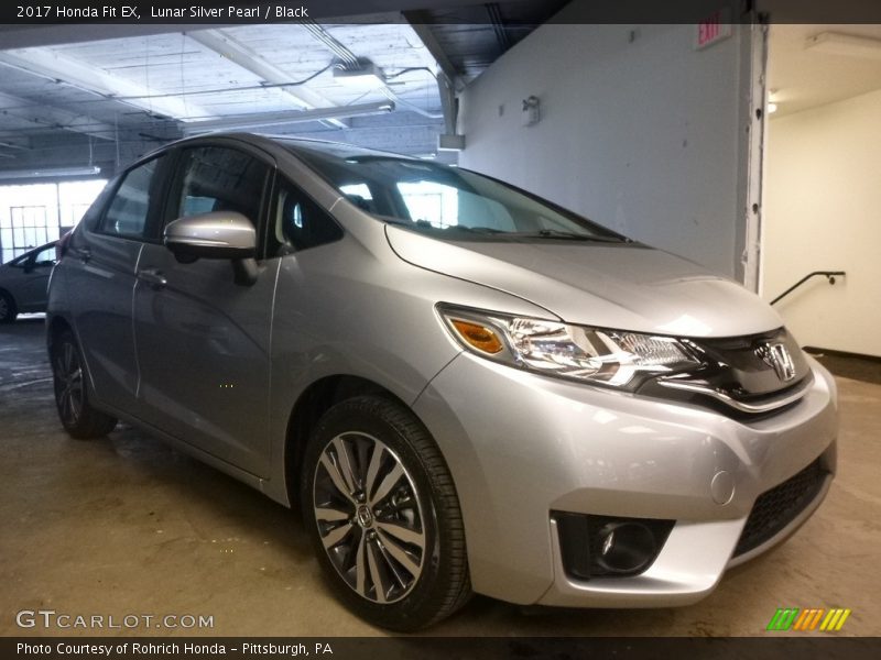 Lunar Silver Pearl / Black 2017 Honda Fit EX