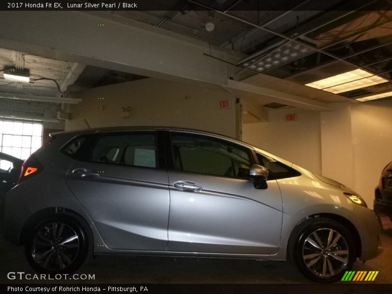 Lunar Silver Pearl / Black 2017 Honda Fit EX
