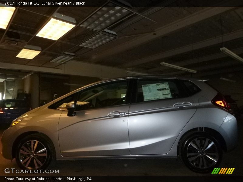 Lunar Silver Pearl / Black 2017 Honda Fit EX