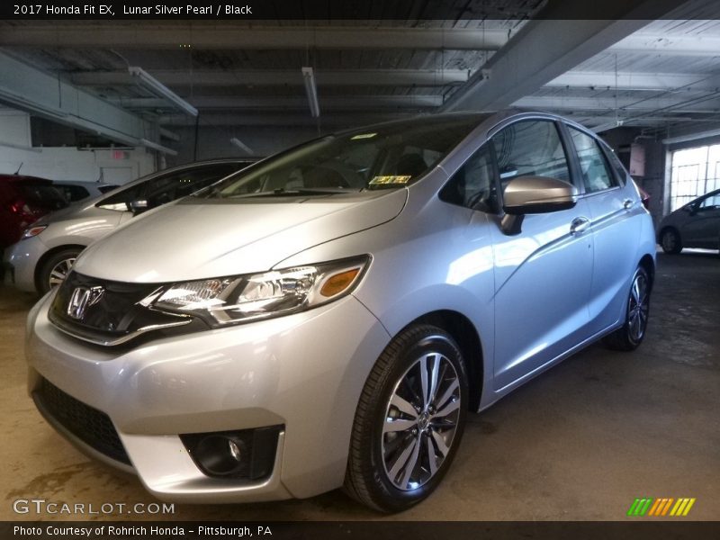 Lunar Silver Pearl / Black 2017 Honda Fit EX
