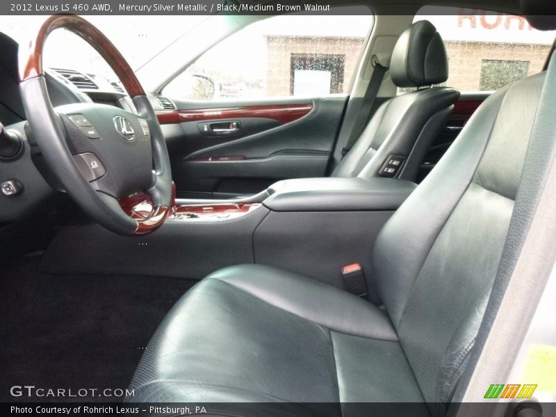 Mercury Silver Metallic / Black/Medium Brown Walnut 2012 Lexus LS 460 AWD