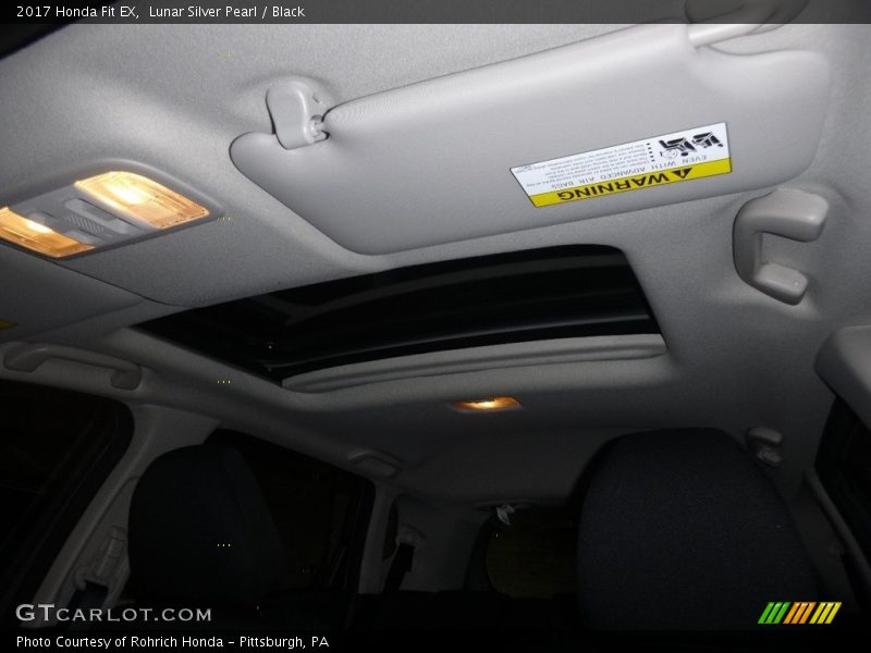 Lunar Silver Pearl / Black 2017 Honda Fit EX