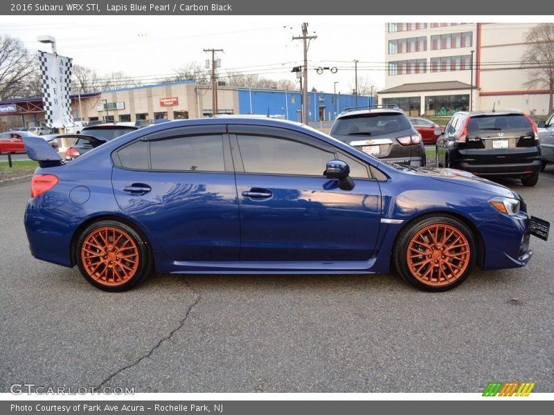 Lapis Blue Pearl / Carbon Black 2016 Subaru WRX STI